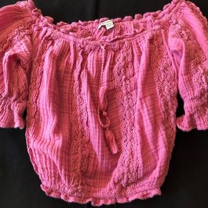 Pink crop top